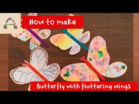 How To Make Butterfly with fluttering wings in under 5 mins