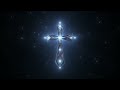 Silver Blue Metallic Cross in Starry Night | 4K Worship & Praise Background | 1 Hour Loop