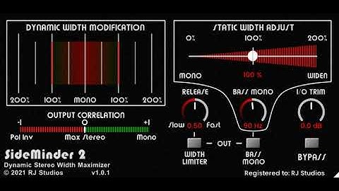 RJ Studios releases SideMinder ME2 with "fit it in the mix WIDTHWISE" sidechain input