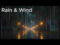 Rain & Soft Wind at Night | 1 Hour Deep Sleep Ambience