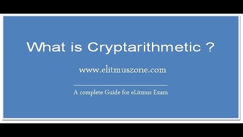 Cryptarithmetic Tutorial 01