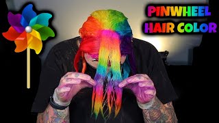 NEON RAINBOW PINWHEEL HAIR