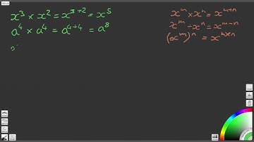 Maths Tutorial: Laws of Indices, Worksheet Answers Q1