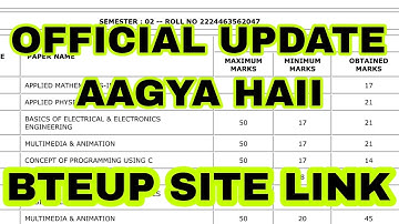 BTEUP even semester result #polytechnic #bteup_latest_news #bteup #evensemesterresult #bteuplink