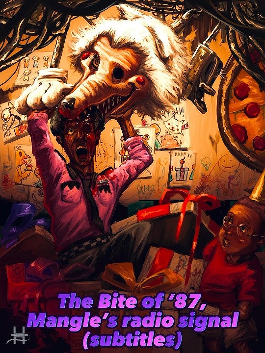 The BITE OF ‘87 - Mangle’s radio signal (with subtitles.) 🦊🧠 #fnaf #fnaf2 #mangle #shorts