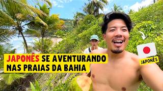 Japonês se aventurando nas praias as Bahia