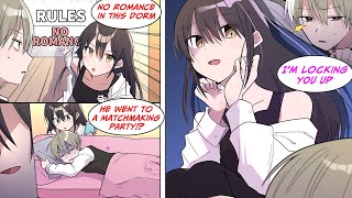 [Manga Dub] She Prohibits Romance In The Dorms, So I Went To A Matchmaking Party, But... [Romcom]