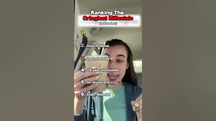 Ranking The Cringiest Millenials 🤣 #shorts #funny #rankings