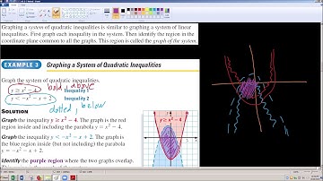 Algebra 2 - 5.7 - Lesson (Graphing ans Solving Quadratic Inequalities)