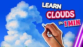 How to Paint Clouds Like a Pro ? (1 min Tutorial for Beginners #1)