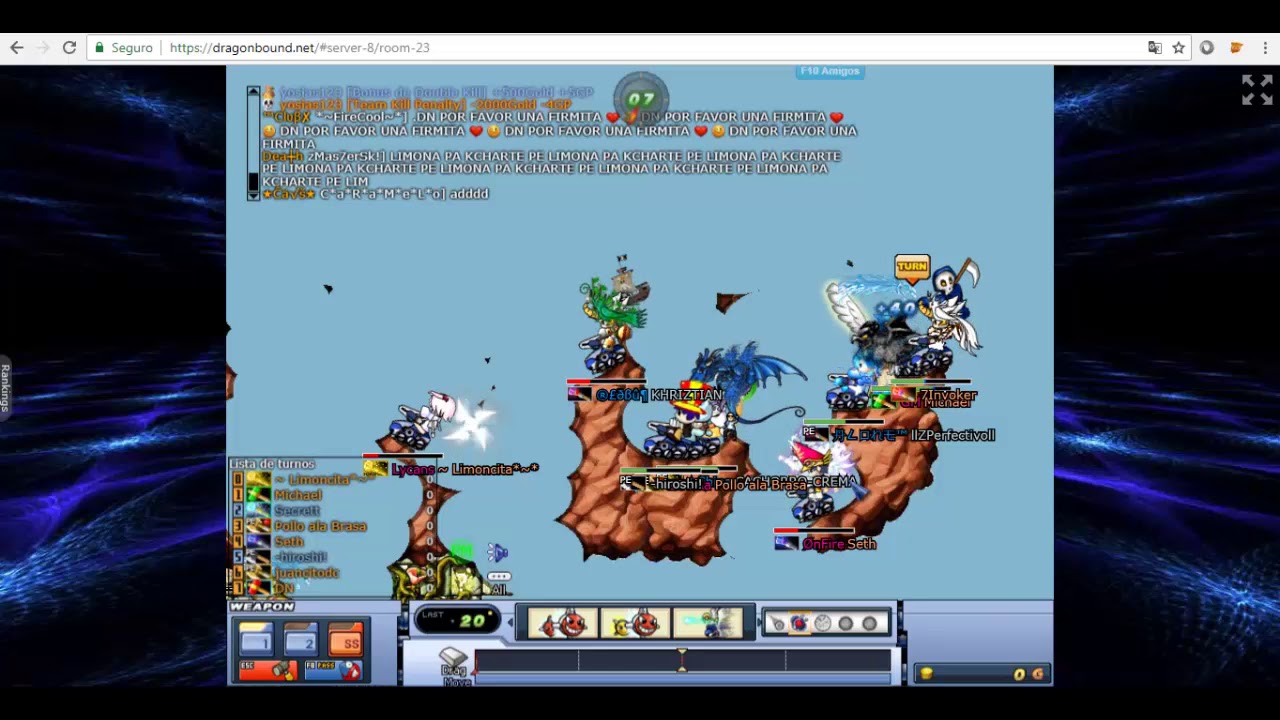 50 vs 50 Con los GMs - DragonBound - 24/06/18 - M-E-L-I-Z