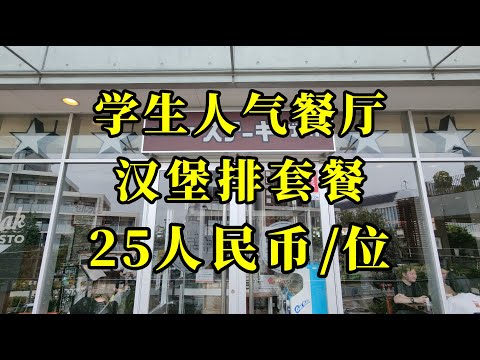 日本美食-学生人气连锁店5元一块大汉堡肉，一口气吃了5块，自助餐也只要25人民币