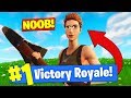 PRETENDING To Be A *NOOB* To WIN In Fortnite Battle Royale!