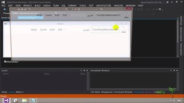 VB 2012  228  MenuStrip 2 التعامل مع القوائم المنسدلة في الفيجوال بيسك وكيفية إضافتها يدويا