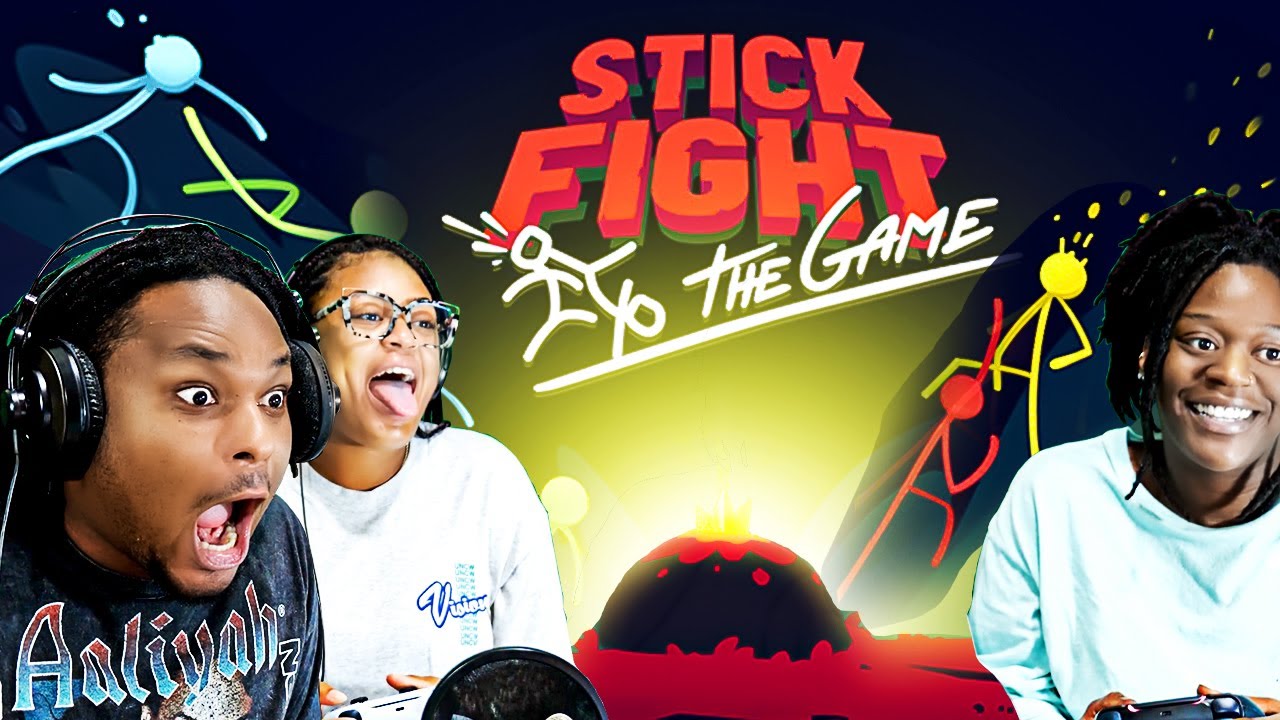 Our first time playing Stick Fight! (with Lauren & Ashanta)