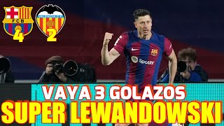 🔴 SUPER LEWANDOWSKI, EL BARÇA REMONTA EL PARTIDO CON TRES GOLAZOS DEL POLACO  | BARÇA 4-2 VALENCIA.