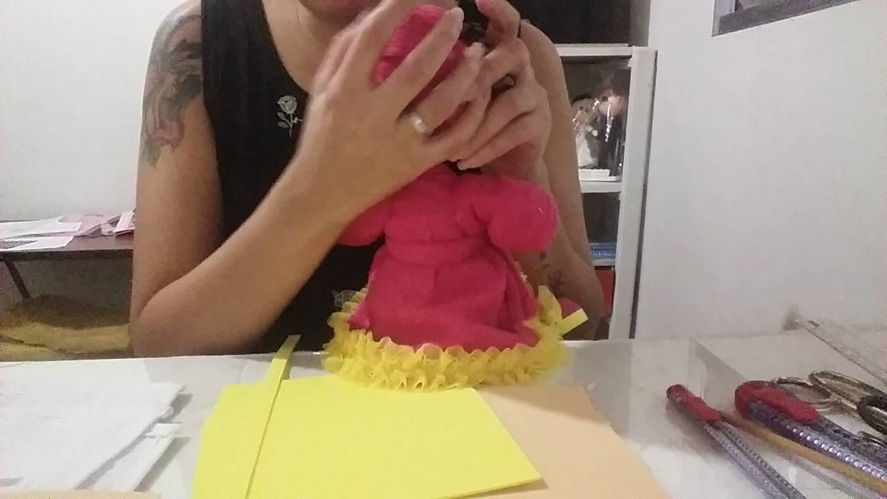 Fufucha porta papel higiênico em E.V.A  AULA 1
