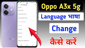 How to change language in Oppo a3x 5g /Oppo a3x 5g me language kaise change kare