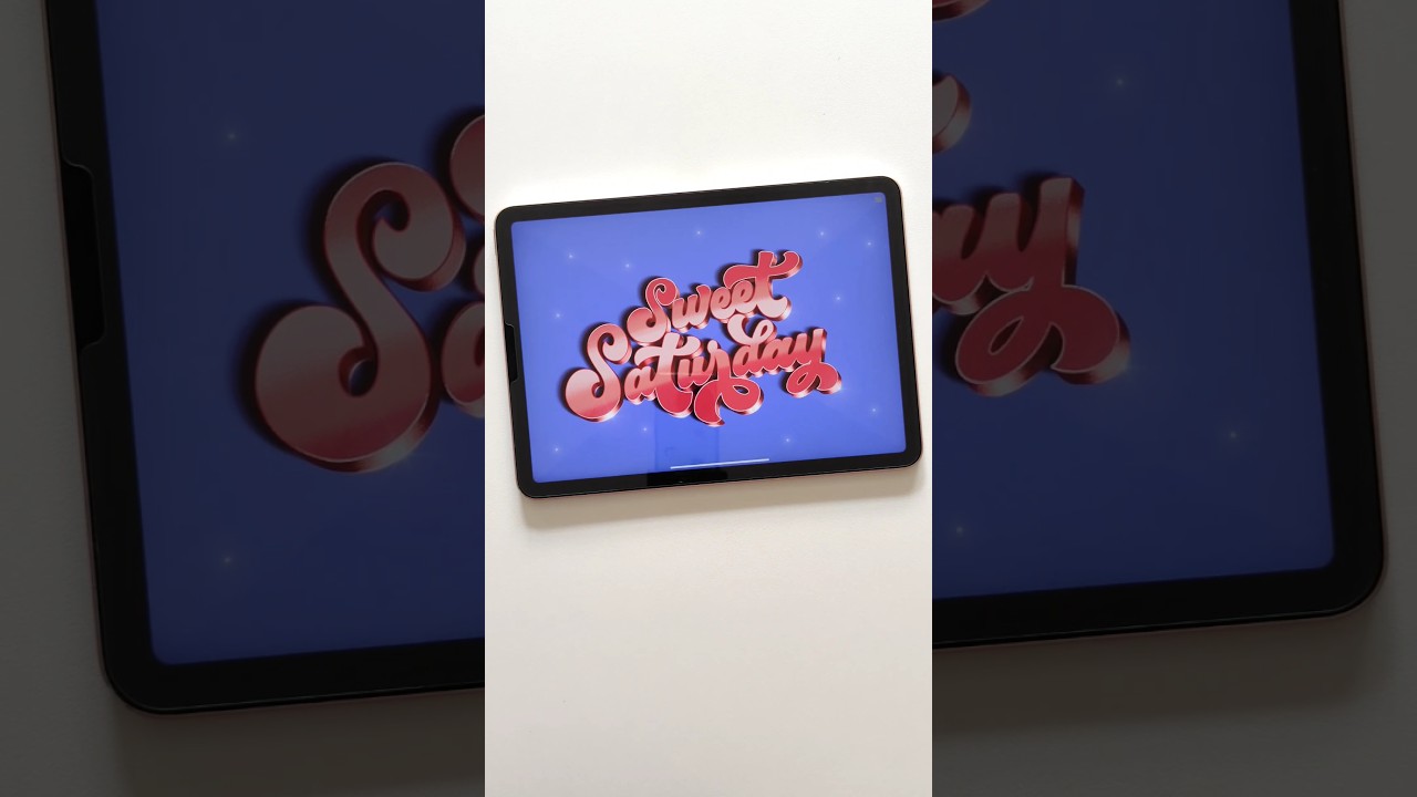 happy sweet Saturday ✨- script lettering in procreate ✨ 