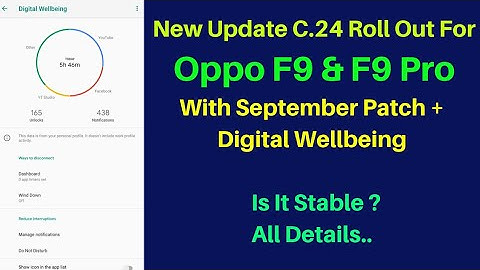 New Update Rollout For Oppo F9 & Oppo F9 Pro With Digital Wellbeing | Oppo F9 Pro New Update C.24