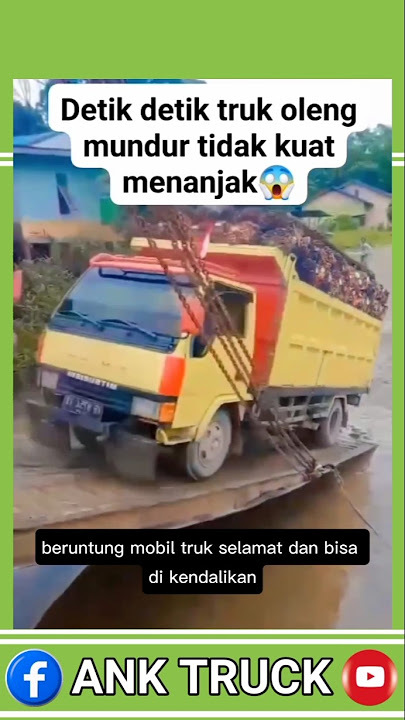 Viral! Detik-Detik Mobil Truk Mundur Tidak Kuat Saat Melewati Tanjakan Curam #viralvideo #trending