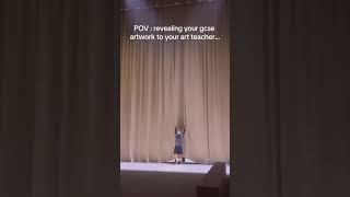 revealing your GCSE Artwork to your Art Teacher... #shorts
