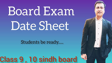 Class 9 and 10 board Exam date Sheet | 2023 board exam date Sheet date Sheet matric Karachi board