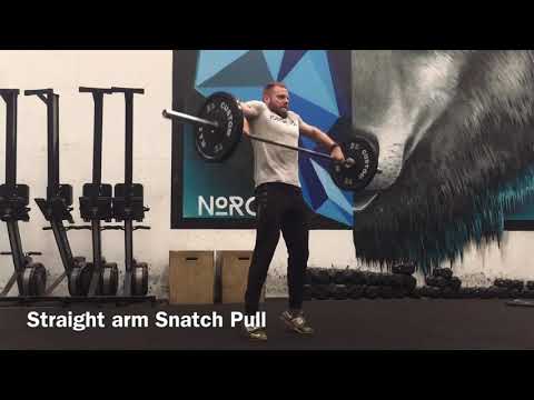Straight arm snatch pull