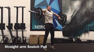Straight arm snatch pull