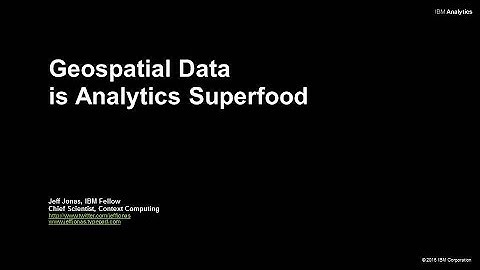 Geospatial Data is Analytics Superfood