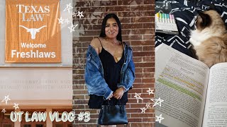 UT LAW VLOG #3: first day of law school, endless reading for classes, and updates!!