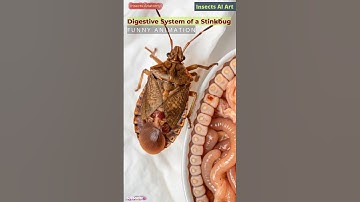 Digestive System Animation of a Stinkbug | Insects Anatomy | Insects AI Art | 14