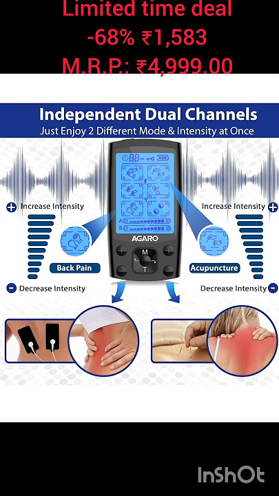 AGARO Dual Channel TENS Massager 24 Modes link in description #trending #home #body #best #new #ad