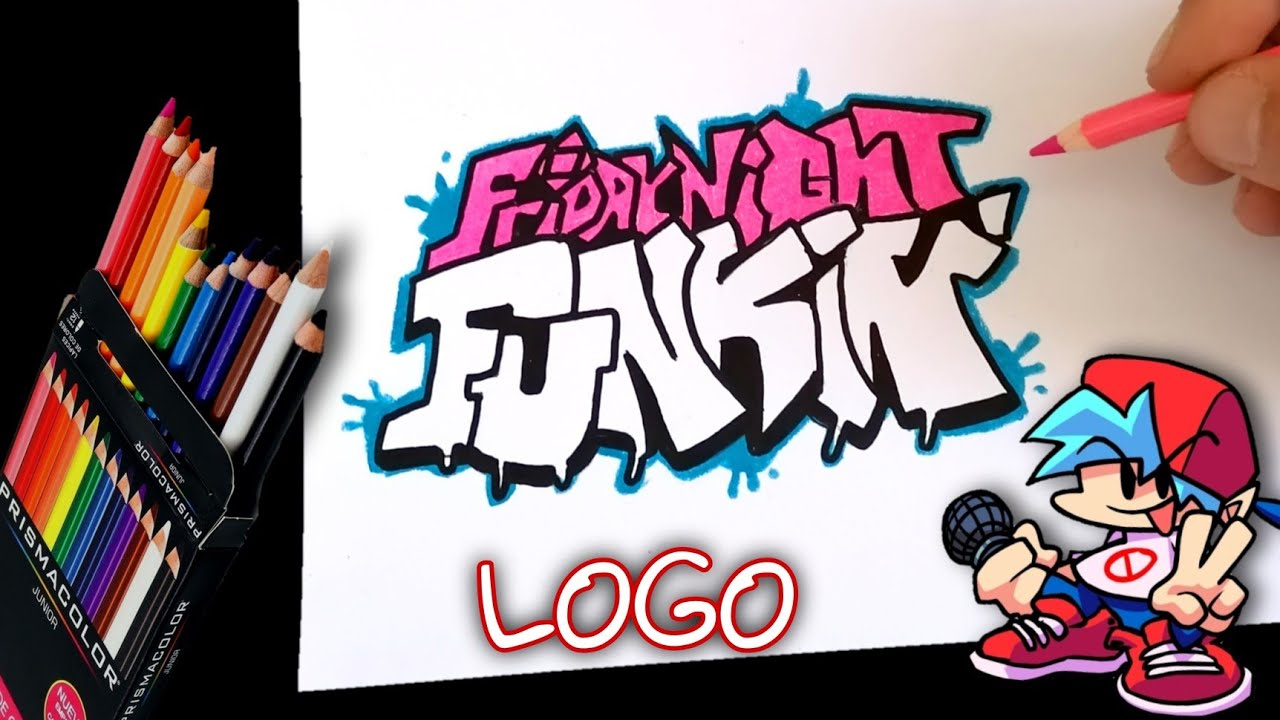 COMO DIBUJAR EL LOGO DE FRIDAY NIGHT FINKIN | FÁCIL | how to draw friday  night funkin logo - YouTube