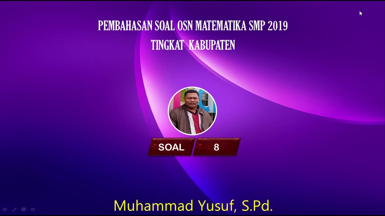 Pembahasan Soal Osn Matematika Smp 2019 Tingkat Kabupaten Soal