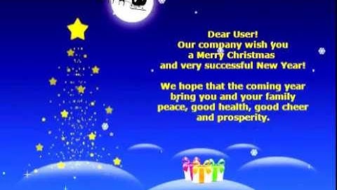 The Animated Christmas greeting card. HTML5 Animation
