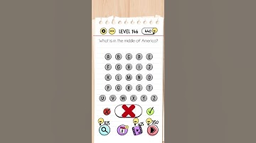 Brain Test Level 146 Answer and Walkthrough - What is in the middle of America?