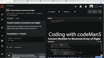 Codewars 8 kyu Convert Number to Reversed Array of Digits Javascript