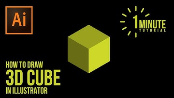 Draw 3D Cube in Illustrator | 1 Minute Tutorial