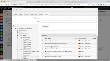 Linkhandler für News-Datensätze (Auszug aus "Das Videotraining zu TYPO3 8 LTS")