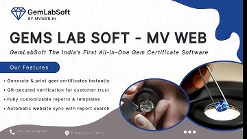Best Gem Testing Lab Software in India | Create & Verify Online | GemLabSoft Demo & Features | MVweb