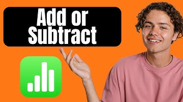 How to Add or Subtract in Apple Numbers Spreadsheet