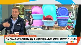 Vendedores ambulantes en Plaza Puente Alto: Alcalde Codina habla de "mafias". Tu Día, Canal 13