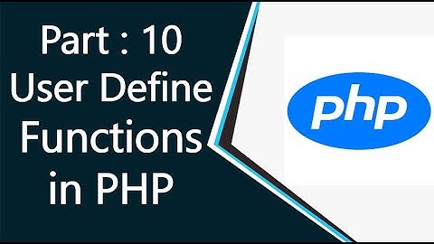 User Define Functions in php in urdu / hindi