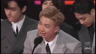 BTS won the Artist of the year at 2021 AAMs Music Award and RM given the great speech 😍 #BTS