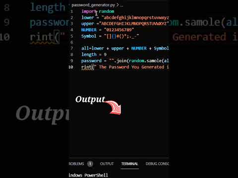 What?😯Python is soo Easy | Python Shortcut Tricks| Password Generator Using Python in Just 30 Second