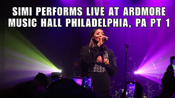 SIMI PERFORMS LIVE AT ARDMORE MUSIC HALL PHILADELPHIA PA PT1 (GoldenDaughtermedia) #simi #viral