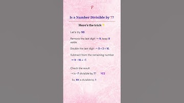 Divisibility Rule of 7 in 20 Seconds! #shorts #mathtricks