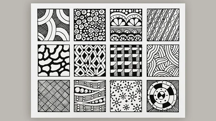 12 zentangle patterns ✺ 12 doodle patterns ✺ 12 patrones mandalas