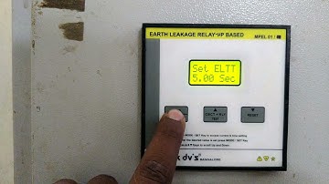 Programming in ELR, Earth leakage relay